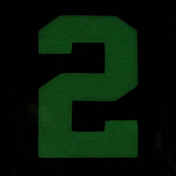 BIG NUMBER 2 GITD PATCH - GLOW IN THE DARK - The Morale Patches
