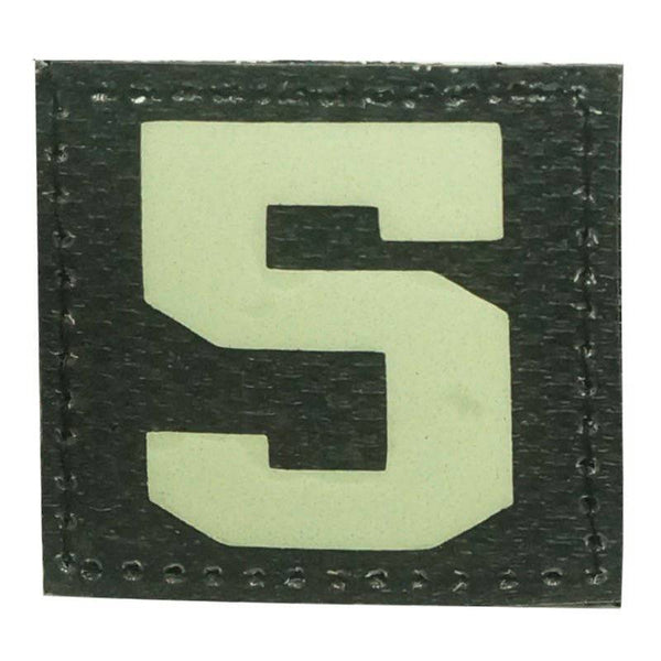 BIG NUMBER 5 GITD PATCH - GLOW IN THE DARK - The Morale Patches
