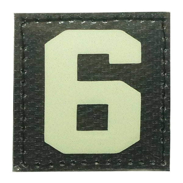 BIG NUMBER 6 OR 9 GITD PATCH - GLOW IN THE DARK - The Morale Patches