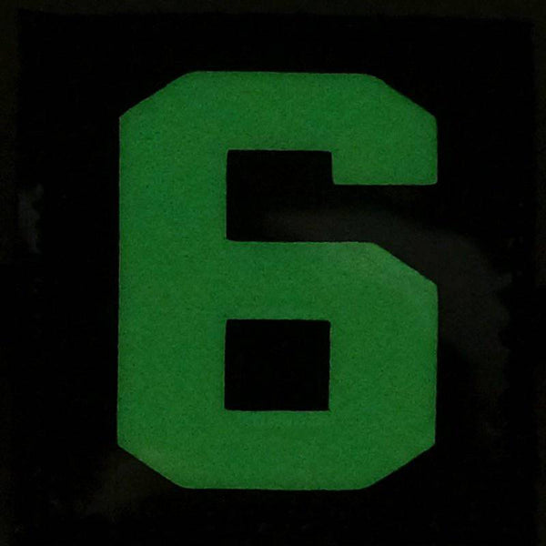 BIG NUMBER 6 OR 9 GITD PATCH - GLOW IN THE DARK - The Morale Patches