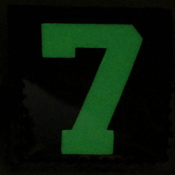BIG NUMBER 7 GITD PATCH - GLOW IN THE DARK - The Morale Patches
