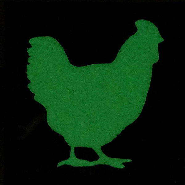 CHICKEN GITD PATCH - GLOW IN THE DARK - The Morale Patches