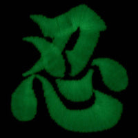 CHINESE CALLIGRAPHY 忍 REN NINJA PATCH - GLOW IN THE DARK - The Morale Patches