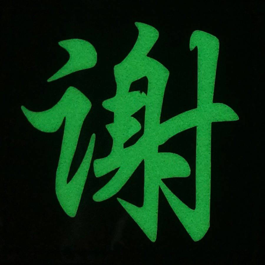 CHINESE SURNAME GLOW IN THE DARK PATCH - XIE 谢 - The Morale Patches