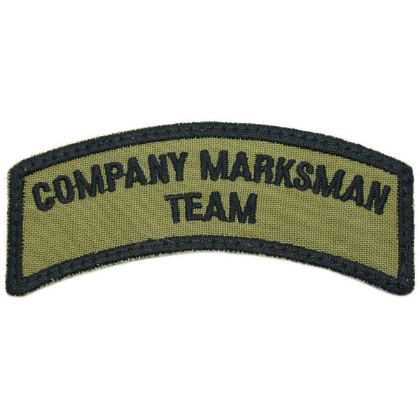 COMPANY MARKSMAN TEAM TAB - OLIVE GREEN - The Morale Patches