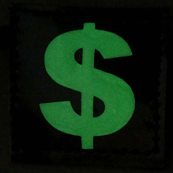 DOLLAR SIGN GITD PATCH - GLOW IN THE DARK - The Morale Patches