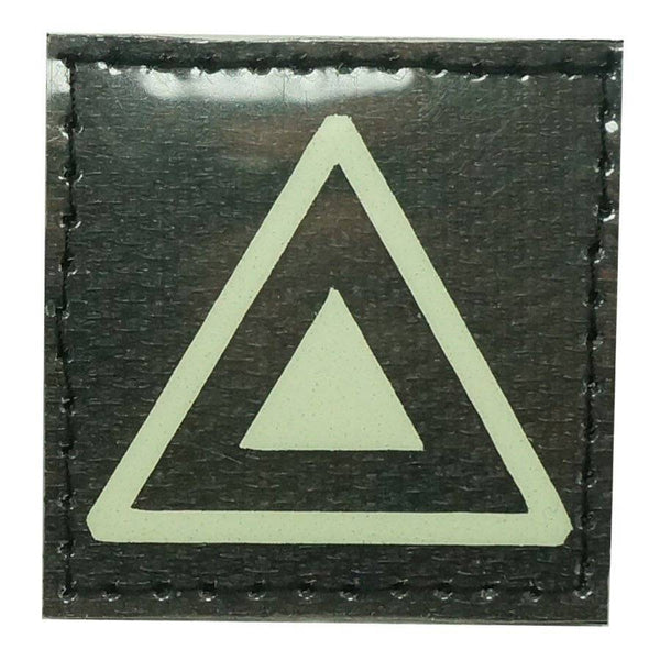 DOUBLE TRIANGLE GITD PATCH - GLOW IN THE DARK - The Morale Patches