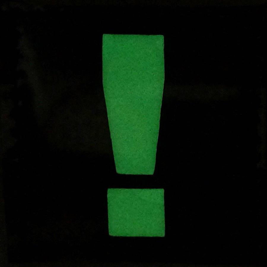 EXCLAMATION MARK GITD PATCH - GLOW IN THE DARK - The Morale Patches