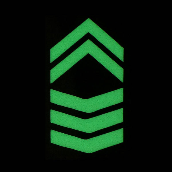 GLOW IN THE DARK RANK PATCH - 1ST SERGEANT - The Morale Patches