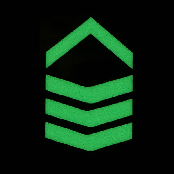 GLOW IN THE DARK RANK PATCH - 2ND SERGEANT - The Morale Patches