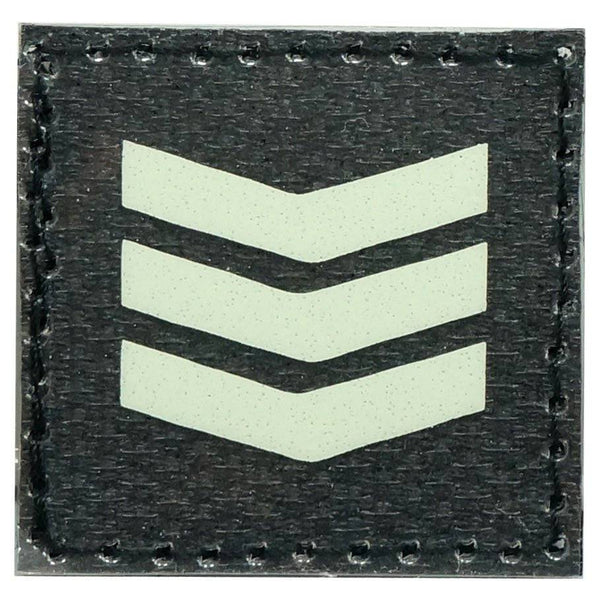 GLOW IN THE DARK RANK PATCH - 3RD SERGEANT - The Morale Patches