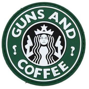GUNS AND COFFEE PVC PATCH - The Morale Patches