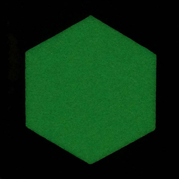 HEXAGON GITD PATCH - GLOW IN THE DARK - The Morale Patches