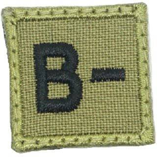 HGS BLOOD GROUP 1" PATCH, B- - The Morale Patches