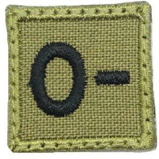 HGS BLOOD GROUP 1" PATCH, O- - The Morale Patches