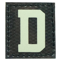 HGS LETTER D PATCH - GLOW IN THE DARK - The Morale Patches