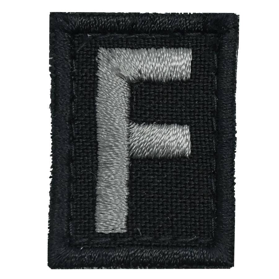 HGS LETTER F PATCH - BLACK FOLIAGE - The Morale Patches