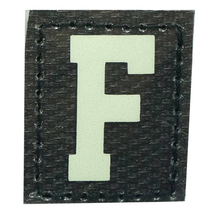 HGS LETTER F PATCH - GLOW IN THE DARK - The Morale Patches