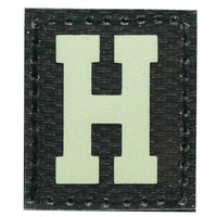 HGS LETTER H PATCH - GLOW IN THE DARK - The Morale Patches