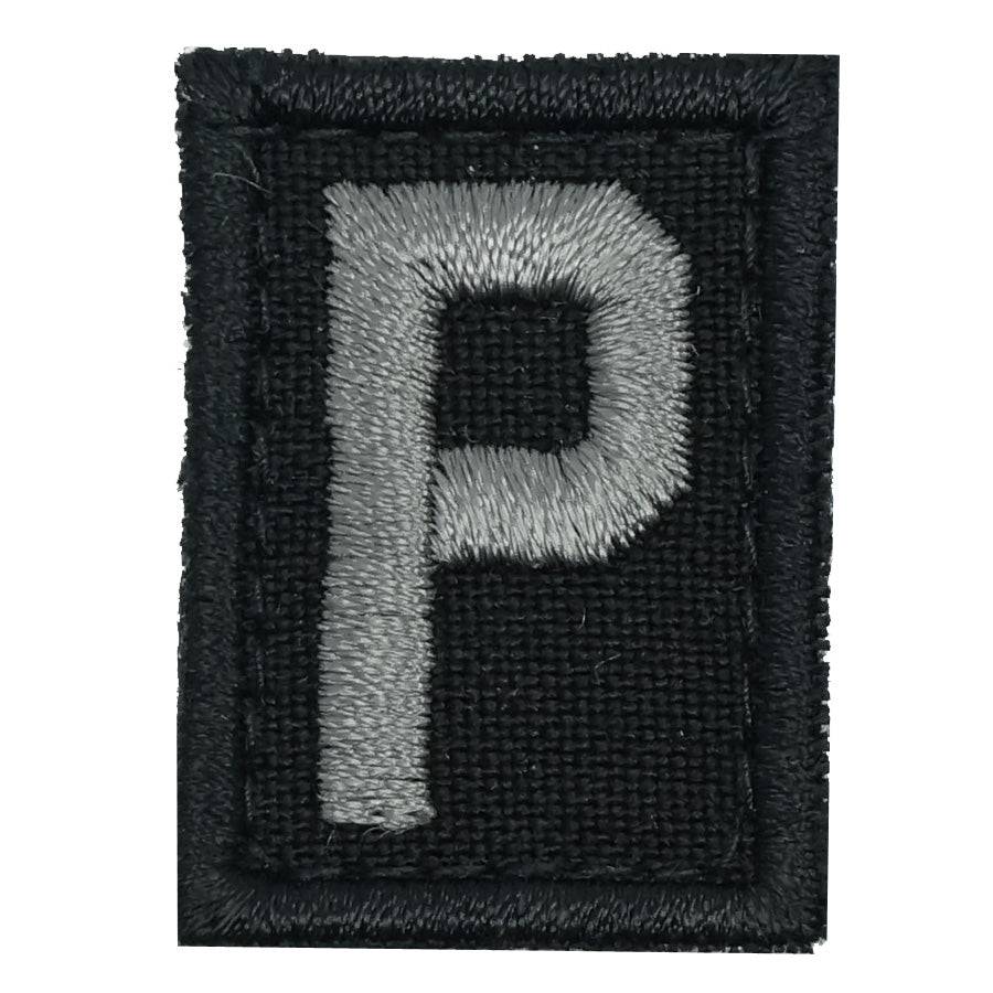 HGS LETTER P PATCH - BLACK FOLIAGE - The Morale Patches