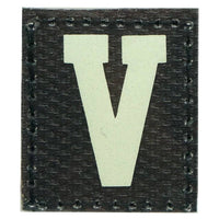 HGS LETTER V PATCH - GLOW IN THE DARK - The Morale Patches