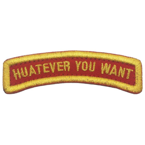 HUATEVER YOU WANT TAB - RED METALLIC GOLD - The Morale Patches