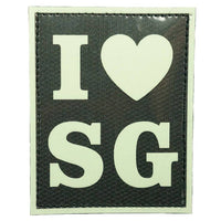 I LOVE SG PATCH - GLOW IN THE DARK - The Morale Patches