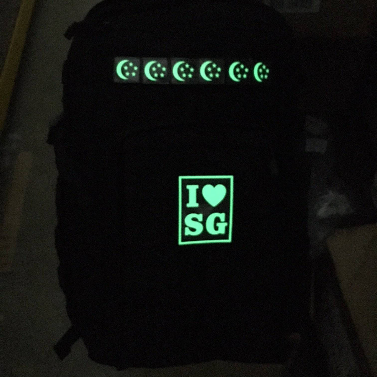 I LOVE SG PATCH - GLOW IN THE DARK - The Morale Patches