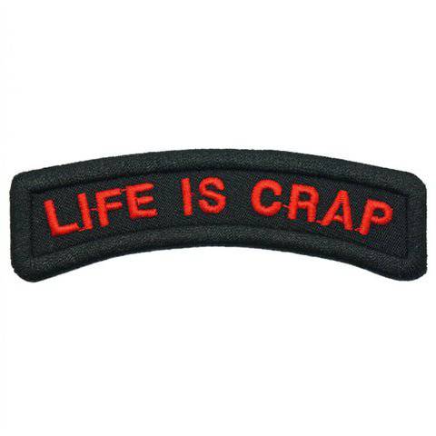 LIFE IS CRAP TAB - BLACK - The Morale Patches