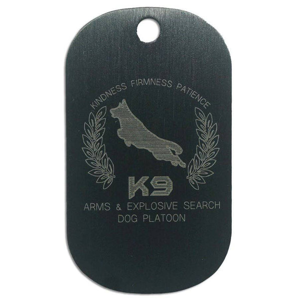 LOGO DOG TAG - ARMS AND EXPLOSIVE SEARCH DOG PLATOON (K9) - The Morale Patches