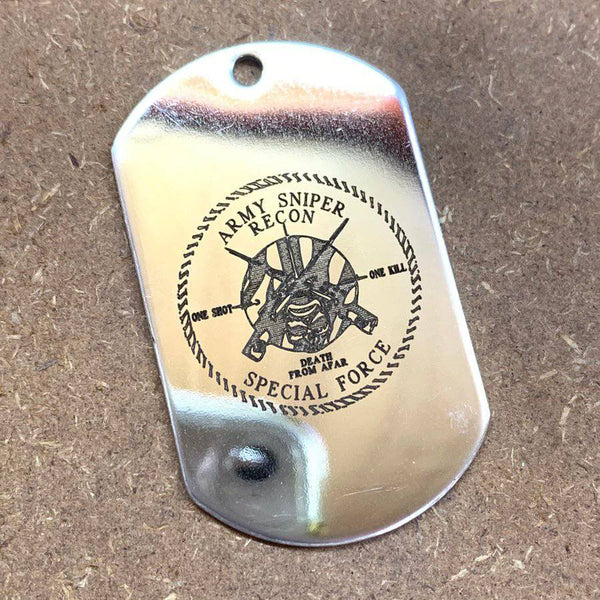 LOGO DOG TAG - ARMY SNIPER RECON SPECIAL FORCE - The Morale Patches