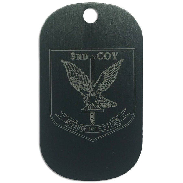 LOGO DOG TAG - COMMANDO 3RD COY COURAGE DISPELS FEAR - The Morale Patches