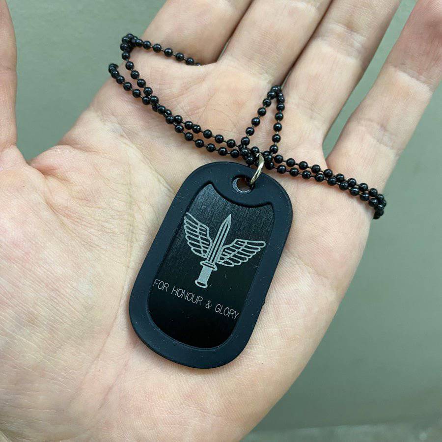 LOGO DOG TAG - COMMANDO FOR HONOUR AND GLORY - The Morale Patches
