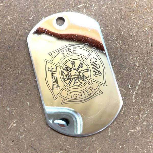 LOGO DOG TAG - FIREFIGHTER - The Morale Patches