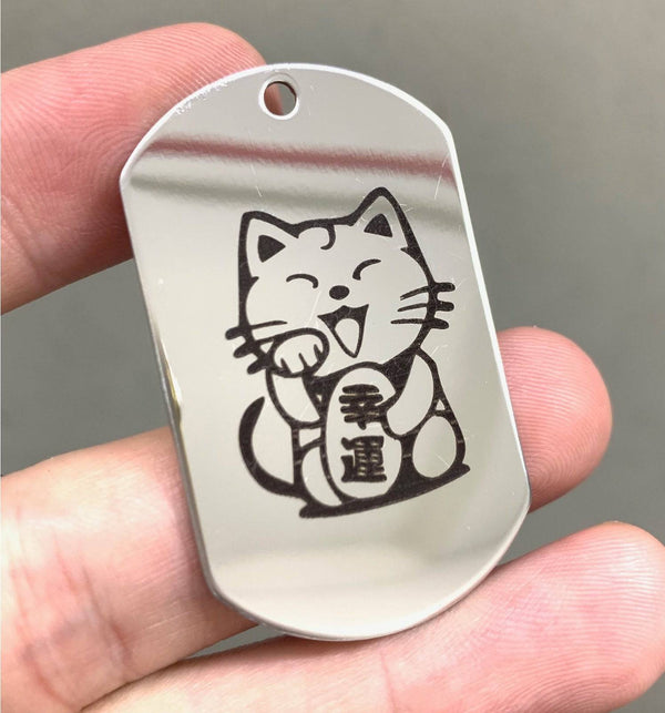 LOGO DOG TAG - LUCKY FORTUNE CAT - The Morale Patches