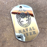 LOGO DOG TAG - NAVAL DIVER - The Morale Patches