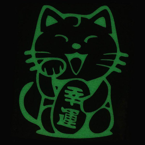 LUCKY FORTUNE CAT GITD PATCH - GLOW IN THE DARK - The Morale Patches