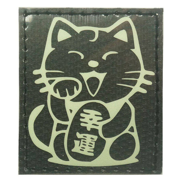 LUCKY FORTUNE CAT GITD PATCH - GLOW IN THE DARK - The Morale Patches