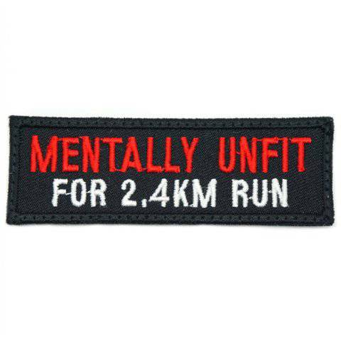 MENTALLY UNFIT PATCH - BLACK RED - The Morale Patches