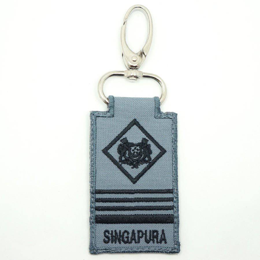 MINI RSN / RSAF MILITARY EXPERTS RANK KEYCHAIN - GREY - The Morale Patches