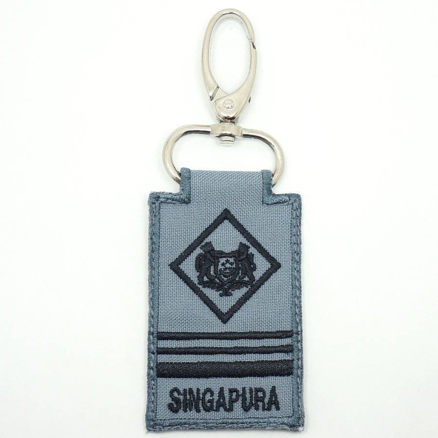 MINI RSN / RSAF MILITARY EXPERTS RANK KEYCHAIN - GREY - The Morale Patches