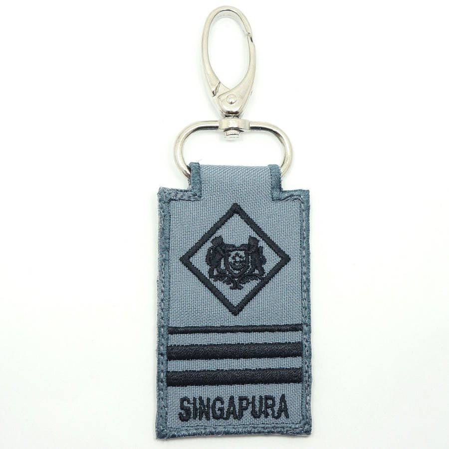 MINI RSN / RSAF MILITARY EXPERTS RANK KEYCHAIN - GREY - The Morale Patches
