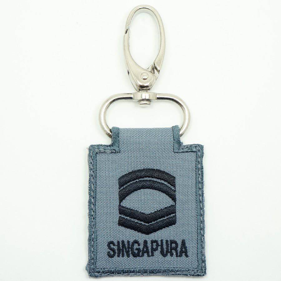 MINI RSN / RSAF RANK KEYCHAIN - GREY - The Morale Patches