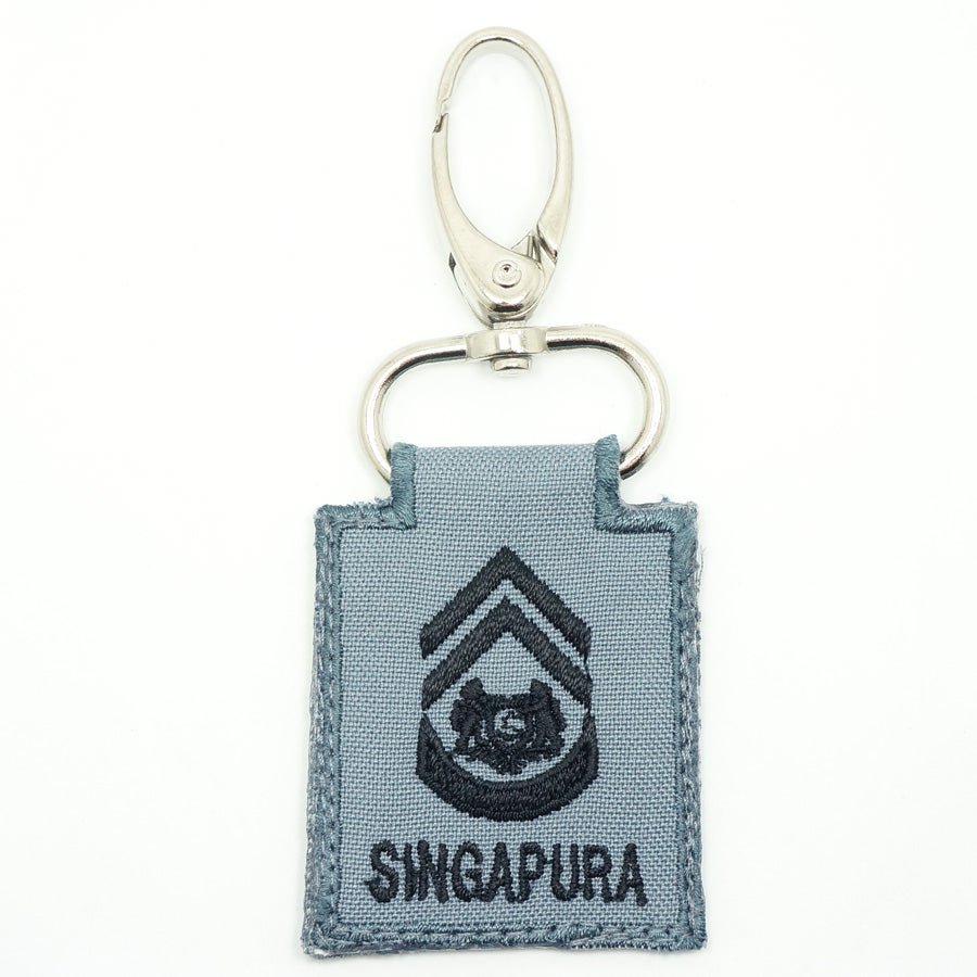 MINI RSN / RSAF RANK KEYCHAIN - GREY - The Morale Patches