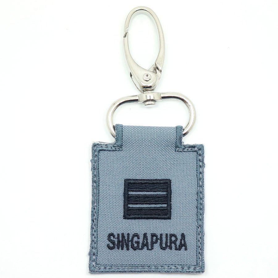 MINI RSN / RSAF RANK KEYCHAIN - GREY - The Morale Patches