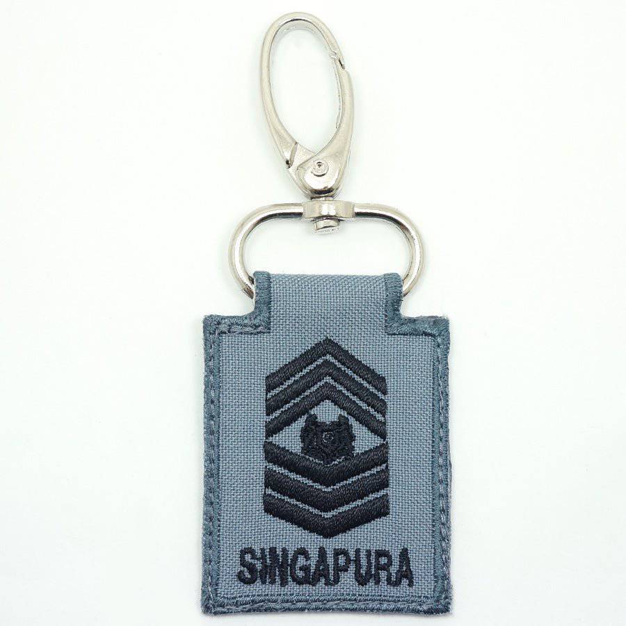 MINI RSN / RSAF RANK KEYCHAIN - GREY - The Morale Patches