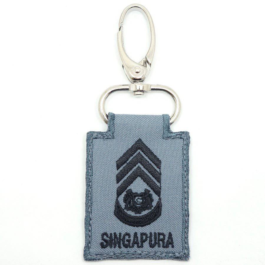 MINI RSN / RSAF RANK KEYCHAIN - GREY - The Morale Patches