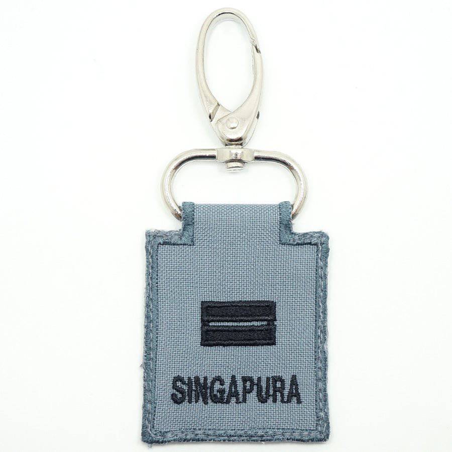 MINI RSN / RSAF RANK KEYCHAIN - GREY - The Morale Patches