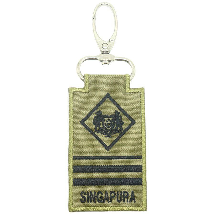 MINI SAF MILITARY EXPERTS RANK KEYCHAIN - OLIVE GREEN - The Morale Patches