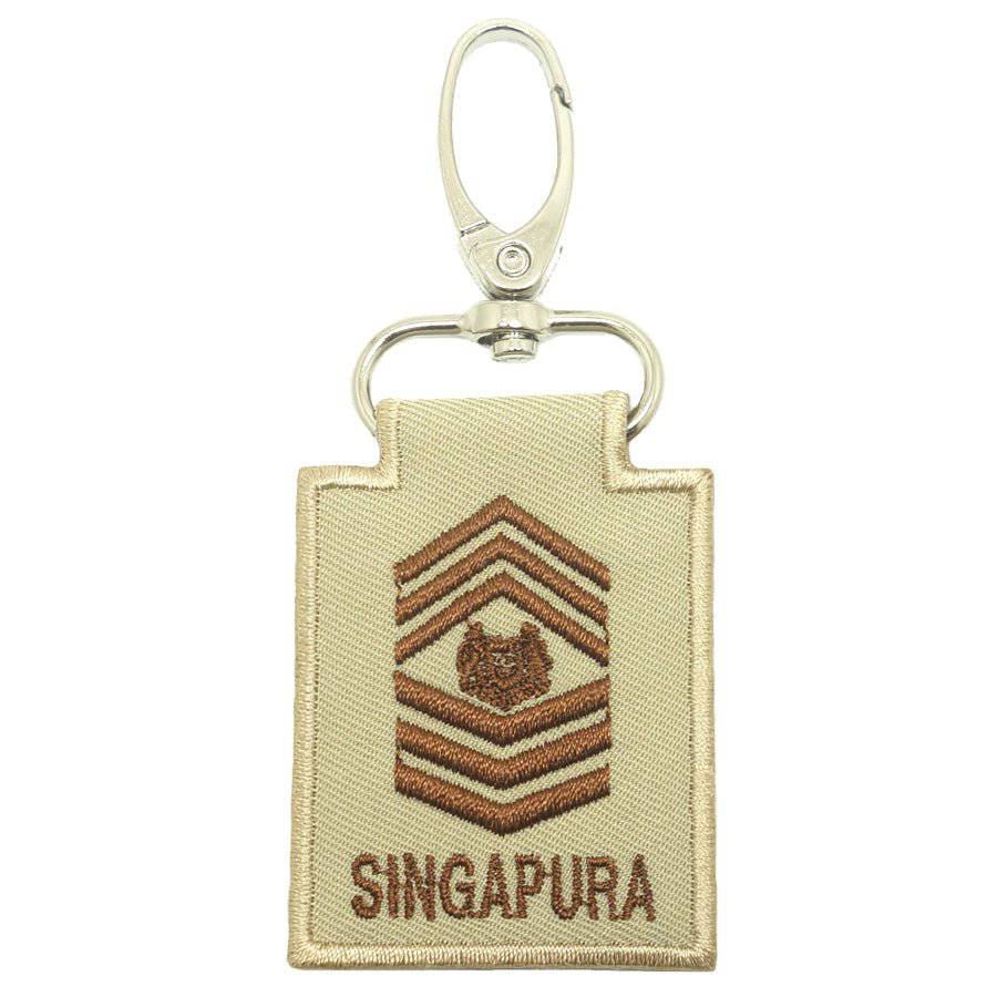 MINI SAF RANK KEYCHAIN - KHAKI - The Morale Patches